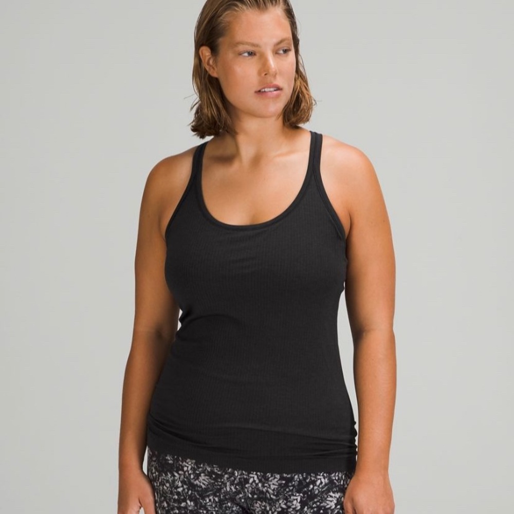 Lululemon Ebb to Street Tank top on black (ribbed)